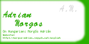 adrian morgos business card